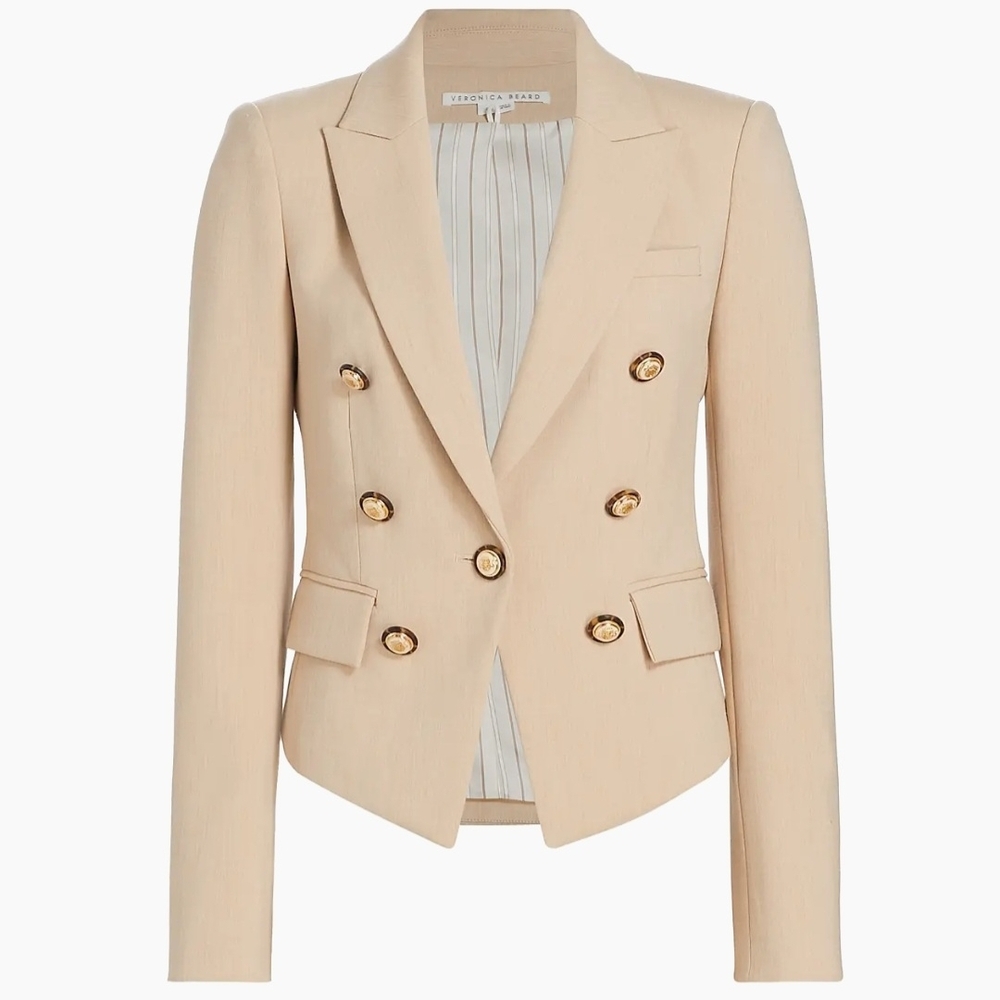 Veronica Beard Hearhered Sand Diego Dickey Blazer & Marino Wool Carmel Dickey 8